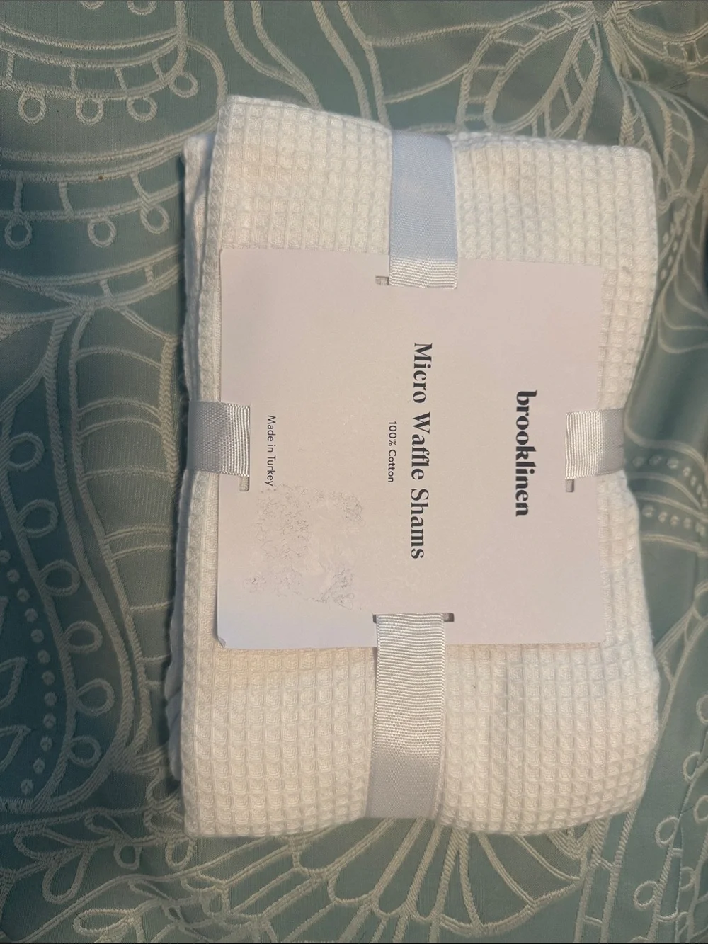 Brooklinen White Micro Waffle Shams Set